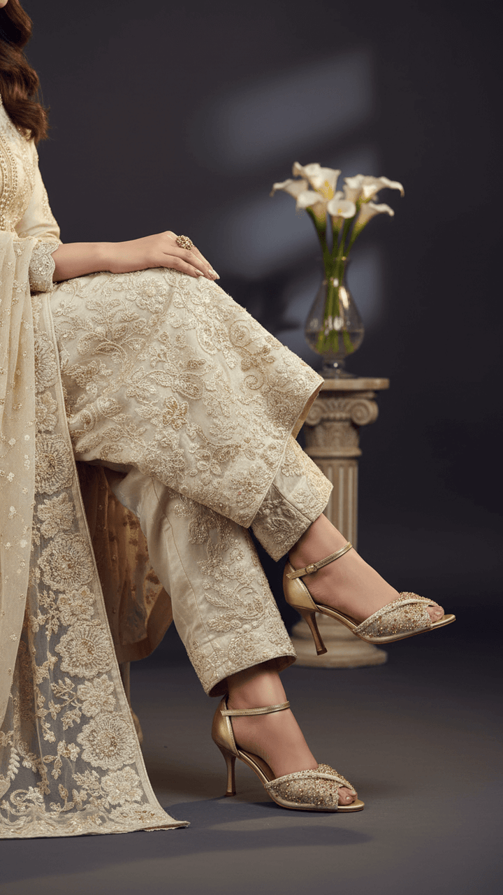 Bronze Fancy Bridal Sandal FN6157