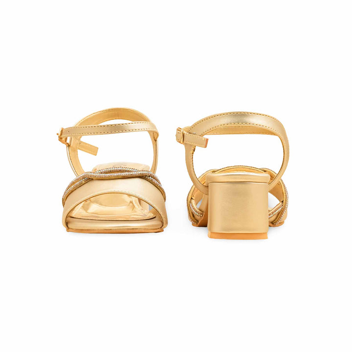 Golden Fancy Sandal For Ladies FN6158