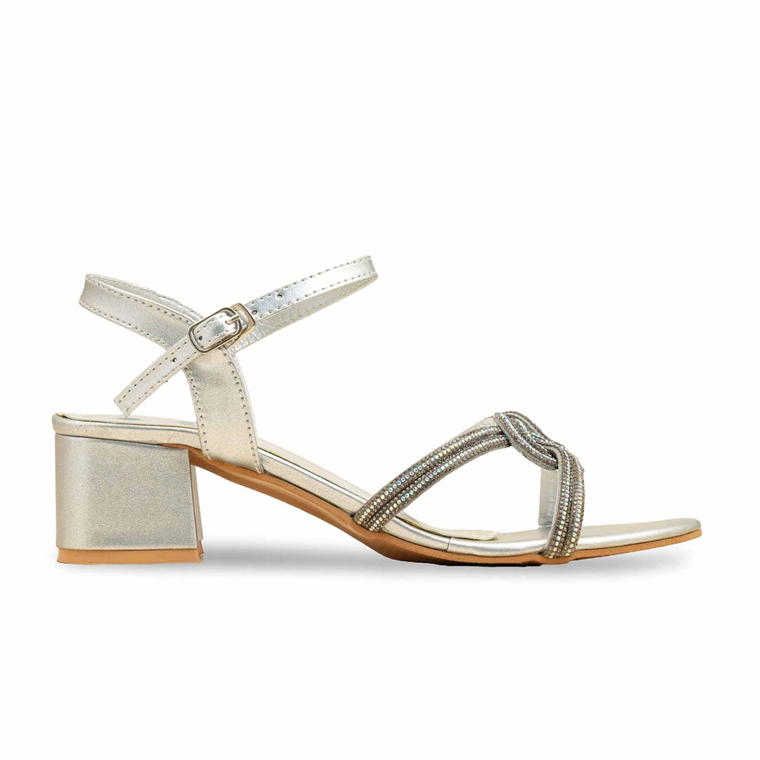 Silver Fancy Women Sandal FN6159