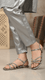 Grey Fancy Sandal FN6163