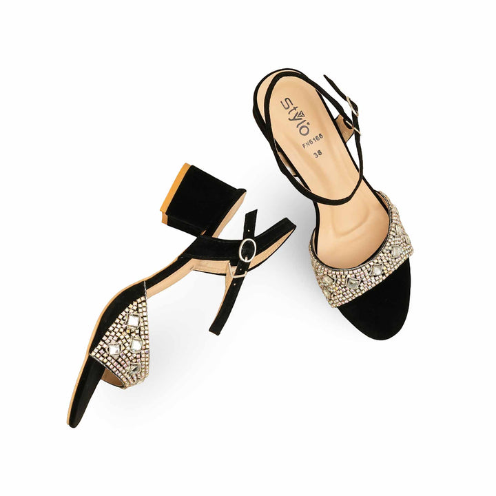 Black Fancy Women Sandal FN6166