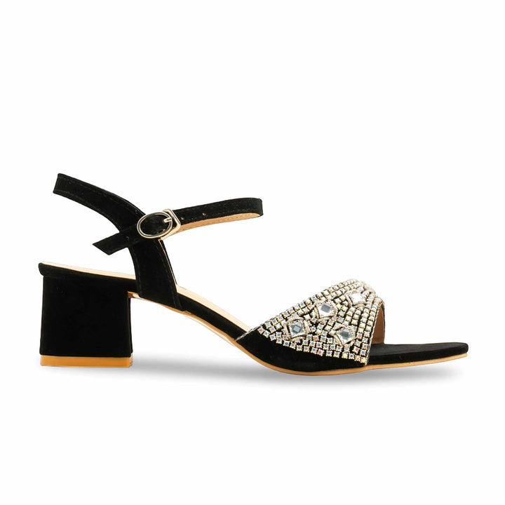 Black Fancy Women Sandal FN6166