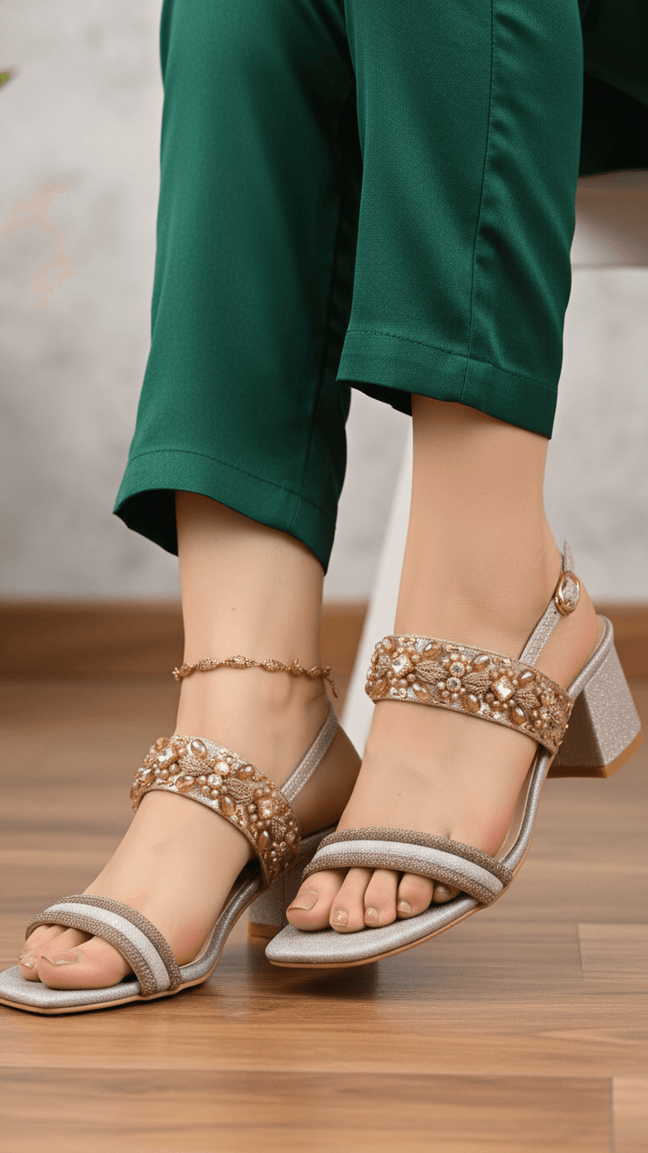 Golden Fancy Women Sandal FN6168