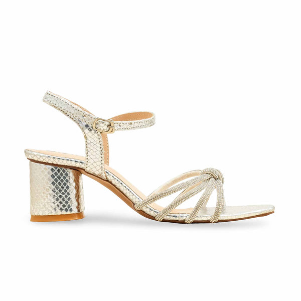 Silver Fancy Sandal For Ladies FN6169