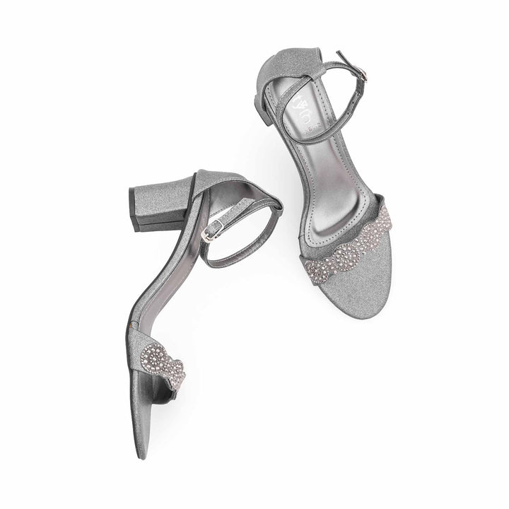 Grey Fancy Sandal For Women FN6172
