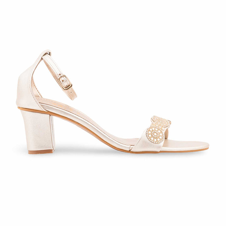 Golden Fancy Sandal For Women FN6172