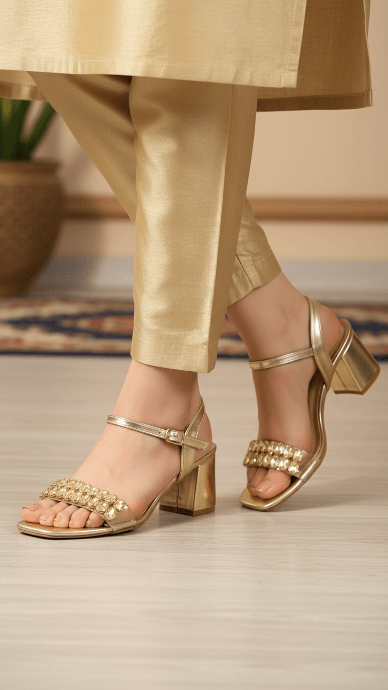 Golden Fancy Sandal FN6178