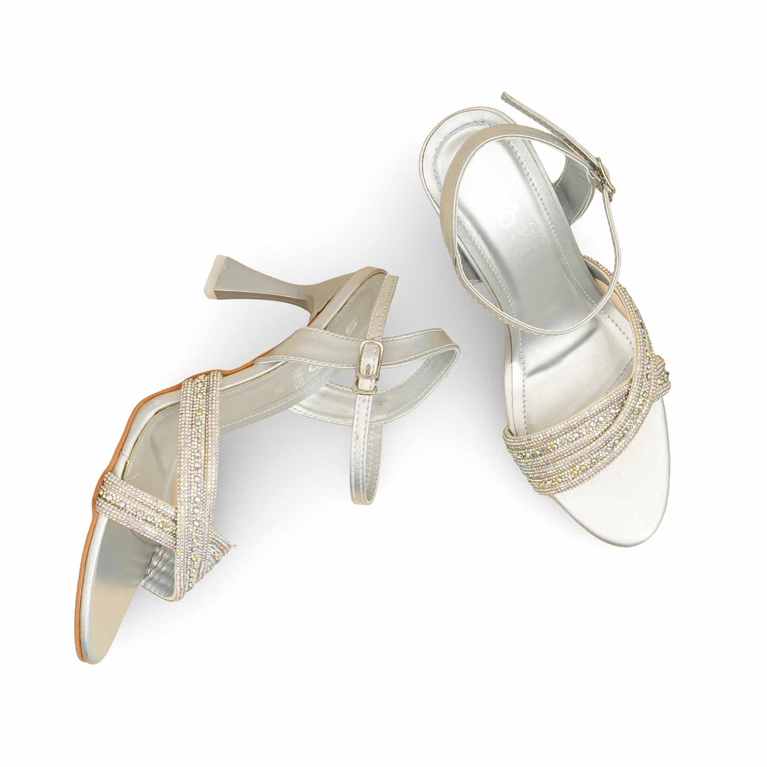 Silver Fancy Women Sandal FN6182