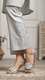 Silver Fancy Sandal For Women FN6185