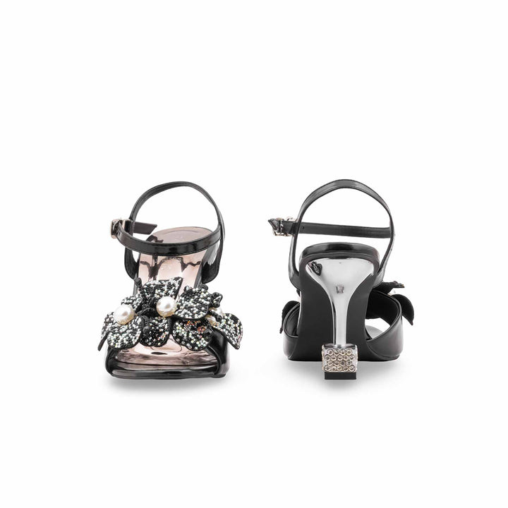 Black Fancy Sandal For Women FN6185