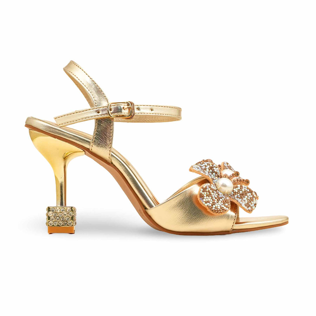 Golden Fancy Sandal For Women FN6185