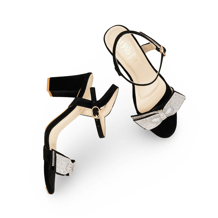 Black Fancy Sandal For Ladies FN6186