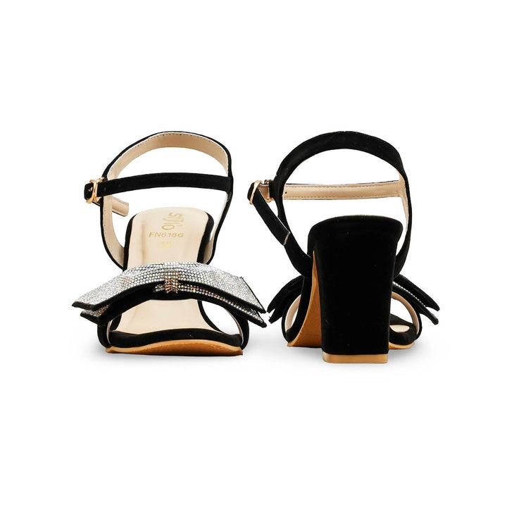 Black Fancy Sandal For Ladies FN6186