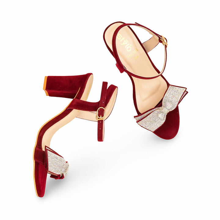 Maroon Fancy Sandal For Women FN6186