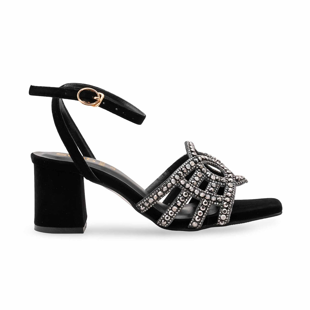 Black Fancy Sandal For Women FN6187