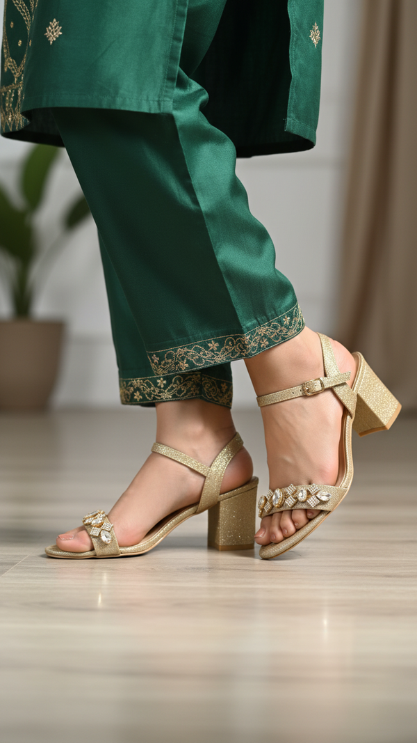 Golden Fancy Women Sandal FN6192