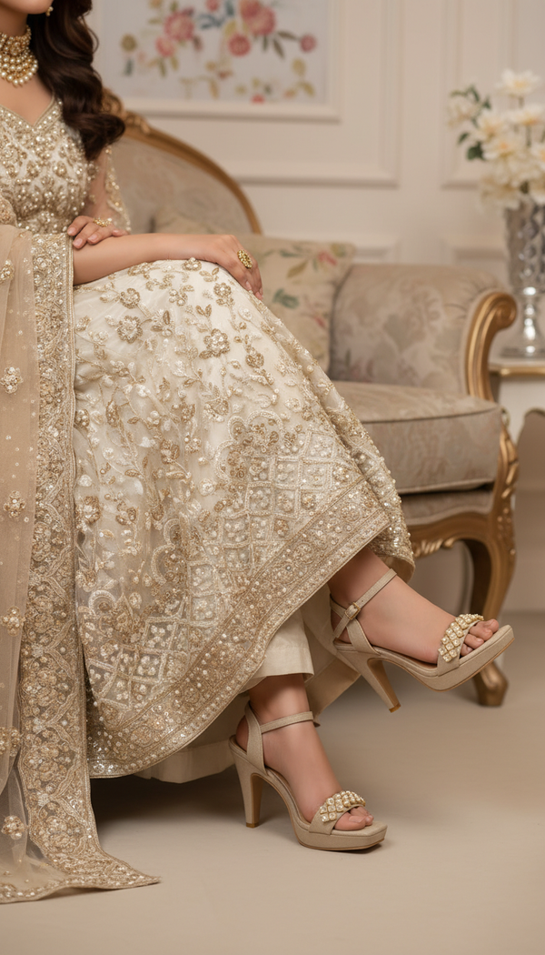 Golden Fancy Bridal Sandal FN6194