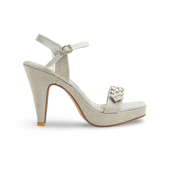 Silver Fancy Bridal Sandal FN6194