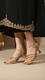 Golden Fancy Sandal For Women FN6197