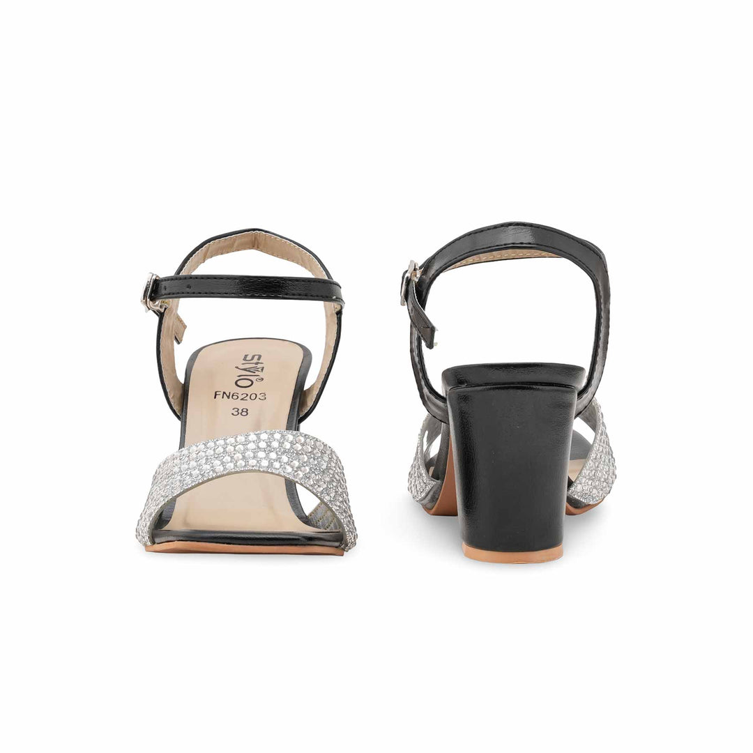 Black Fancy Women Sandal FN6203