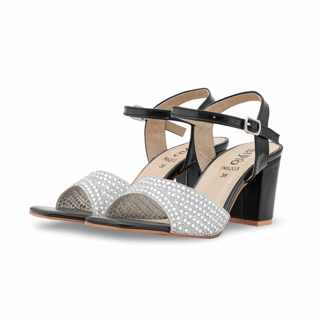 Black Fancy Women Sandal FN6203