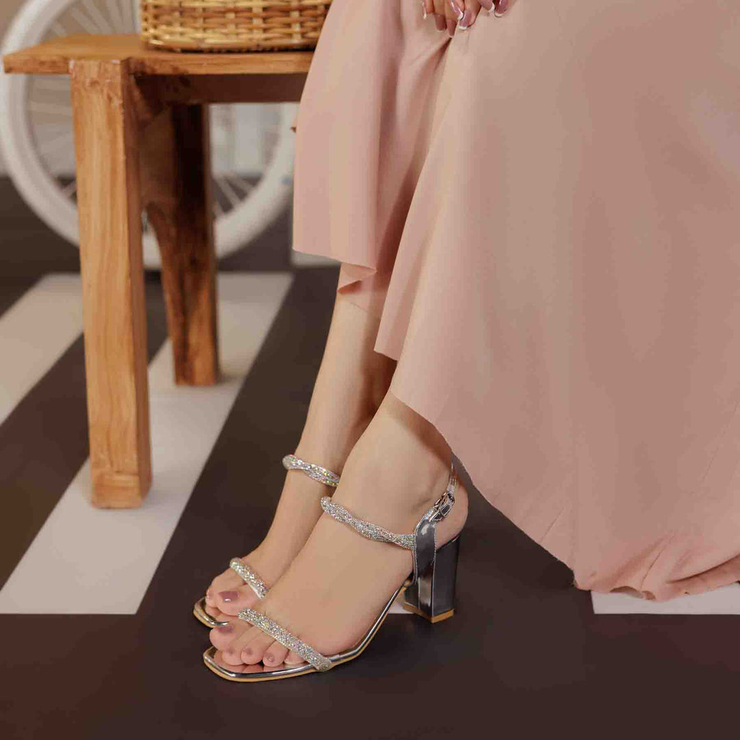 Silver Fancy Sandal FN6204