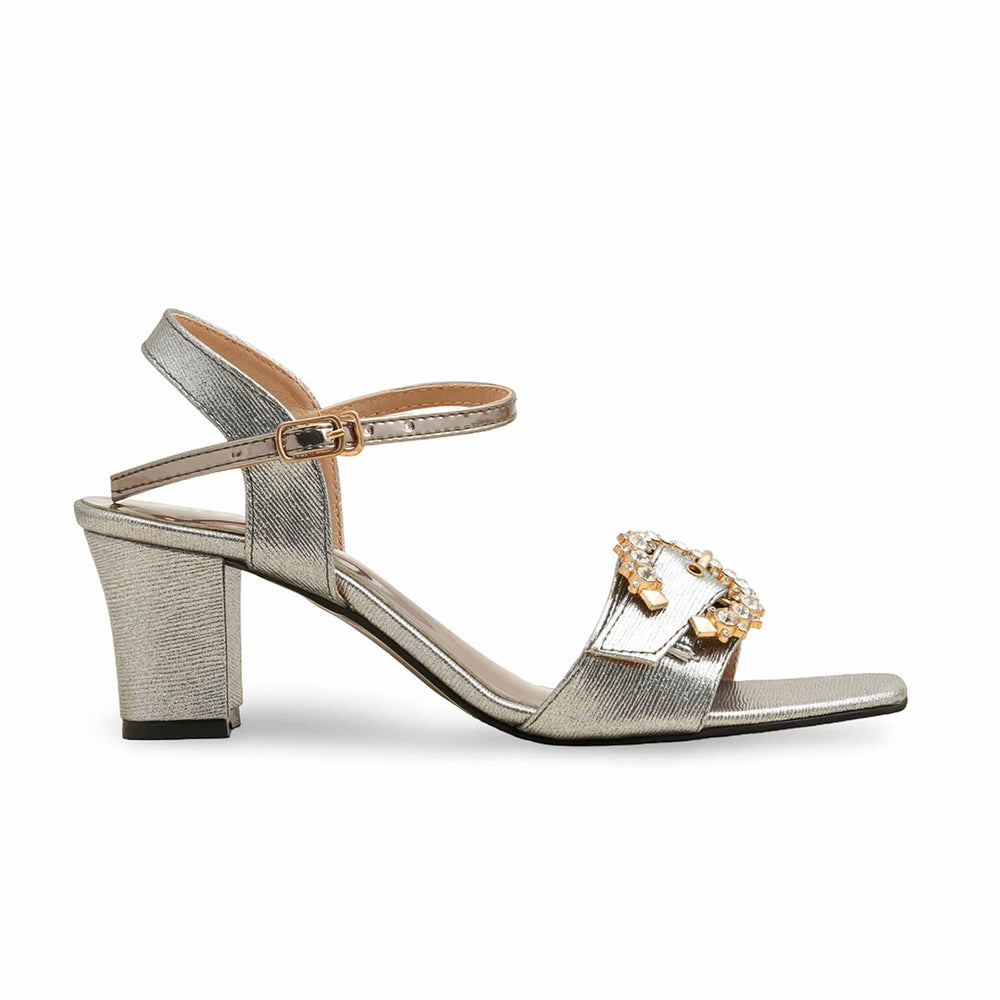 Grey Fancy Sandal For Ladies FN6206