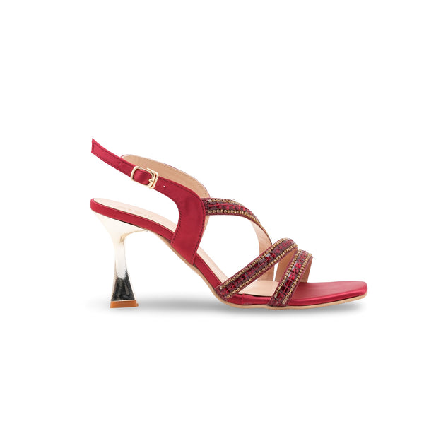 Maroon Fancy Sandal For Ladies FN6208