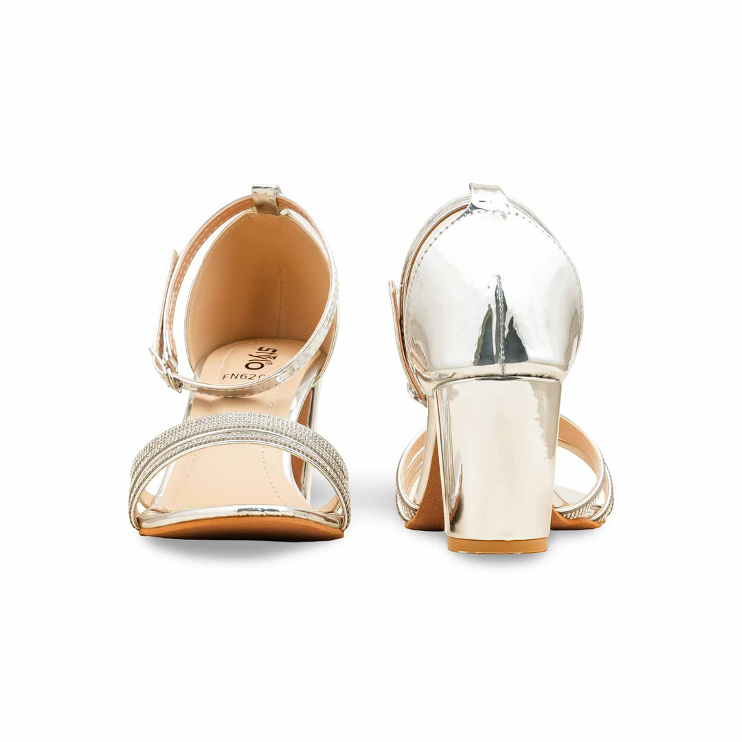 Silver Fancy Women Sandal FN6209