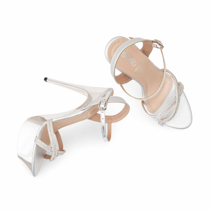 Silver Fancy Bridal Sandal FN6215