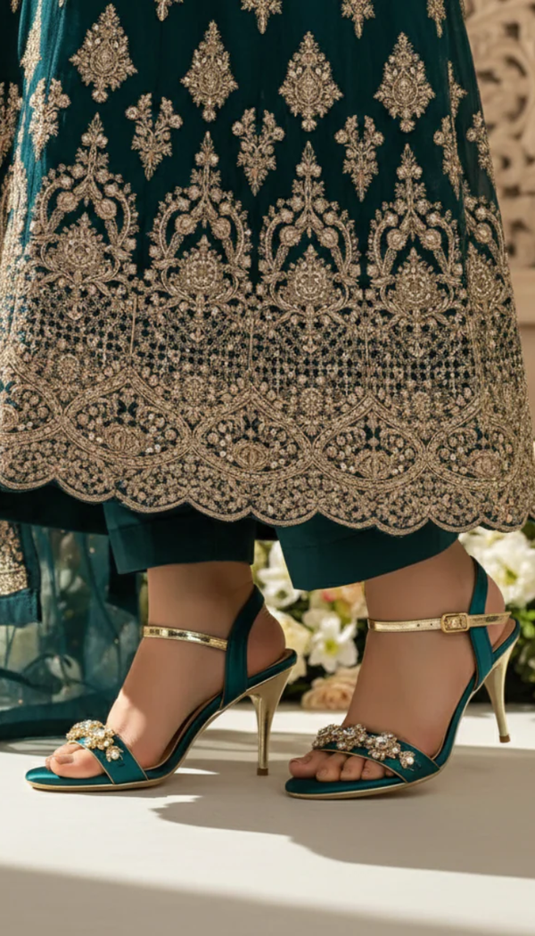 Seagreen Fancy Bridal Sandal FN6219