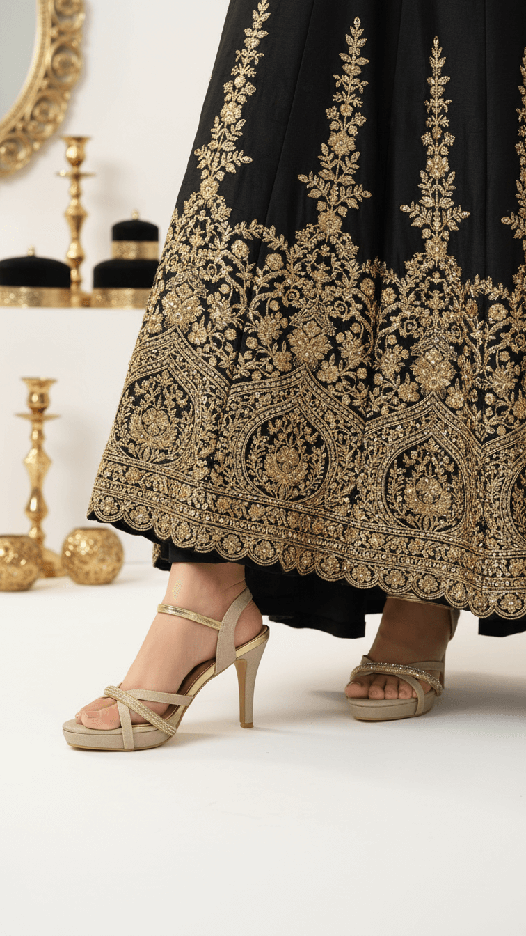 Golden Fancy Bridal Sandal FN6220