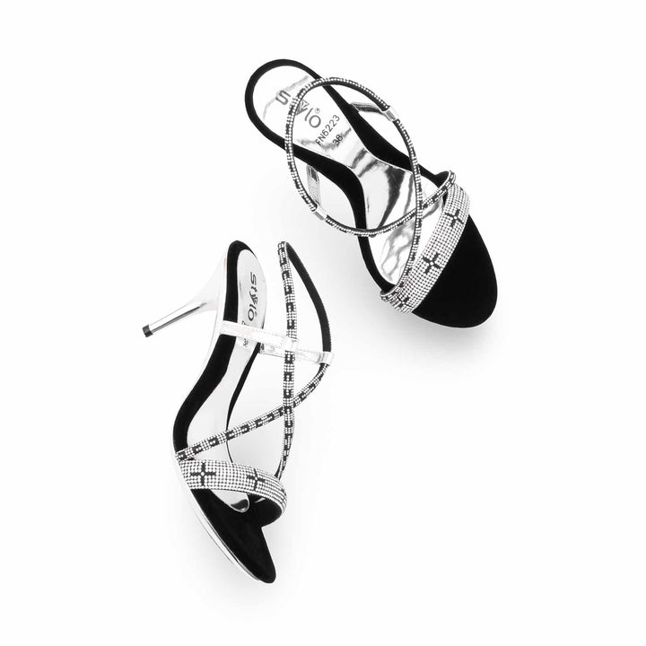 Silver Fancy Bridal Sandal FN6223