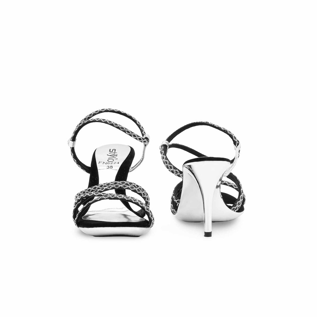 Black Fancy Bridal Sandal FN6224