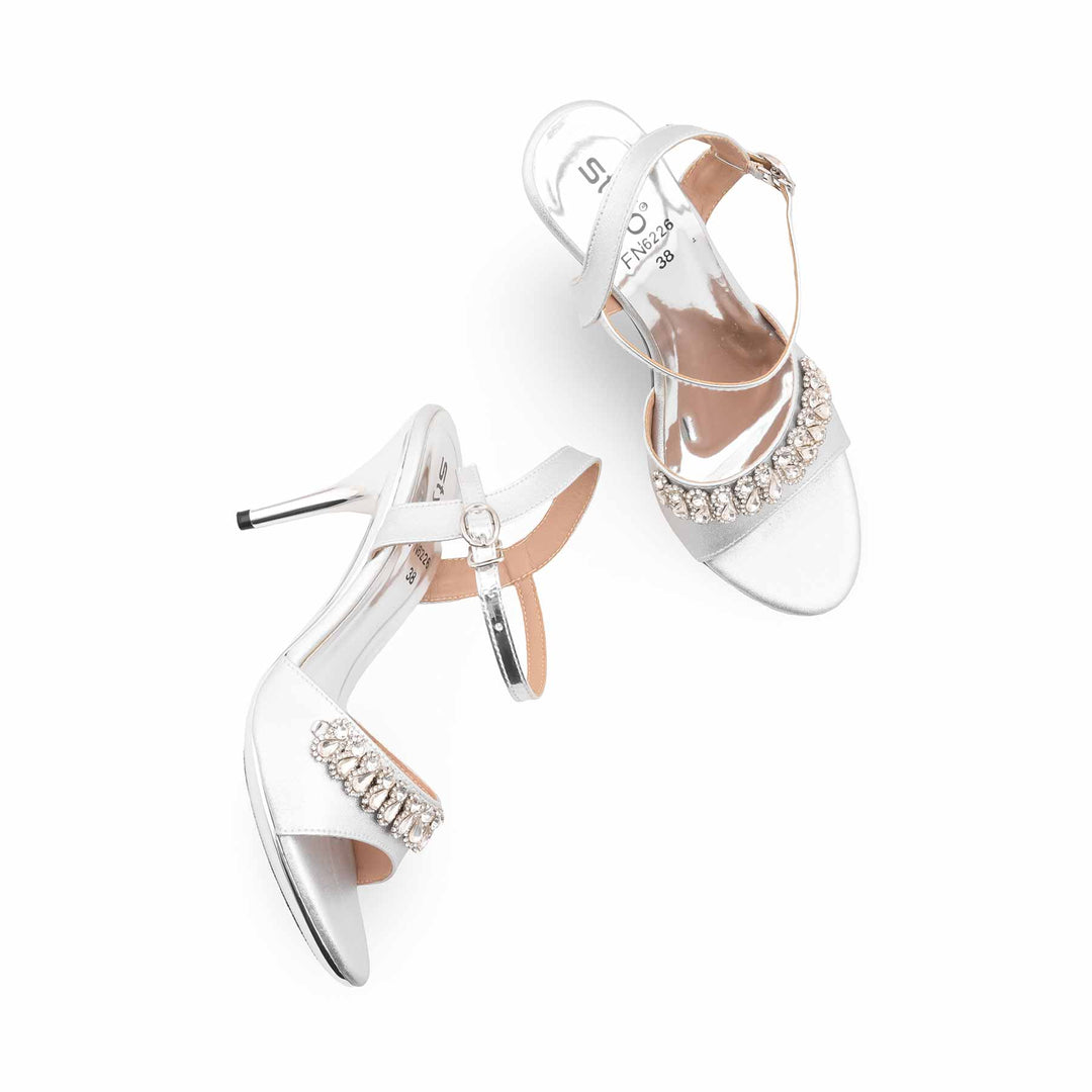 Silver Bridal Sandal For Women FN6226