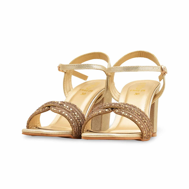 Golden Fancy Sandal For Ladies FN6229