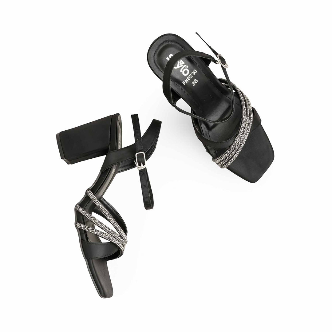 Black Fancy Sandal FN6230