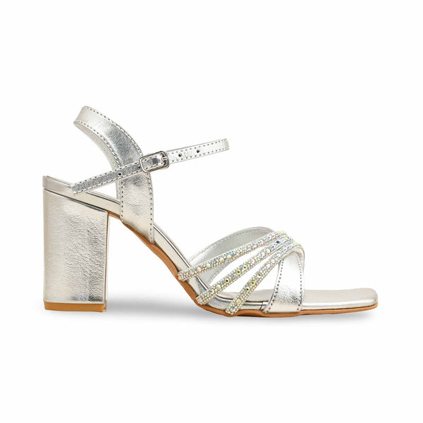 Silver Fancy Sandal FN6230