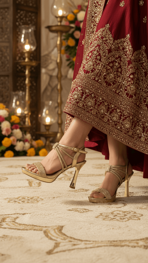 Golden Fancy Bridal Sandal FN6233