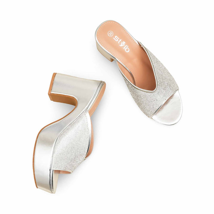 Silver Fancy Bridal Sandal FN6234