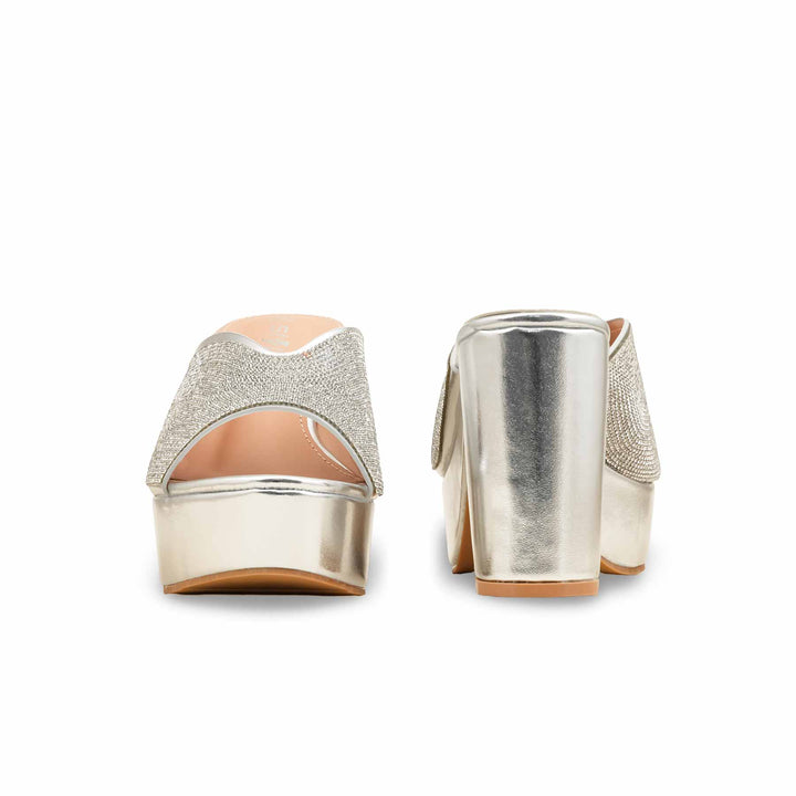 Silver Fancy Bridal Sandal FN6234