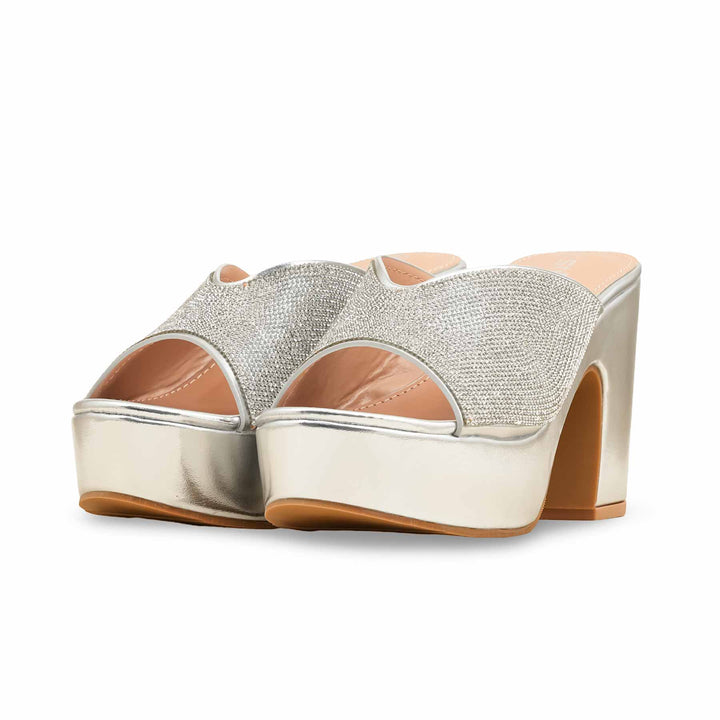 Silver Fancy Bridal Sandal FN6234