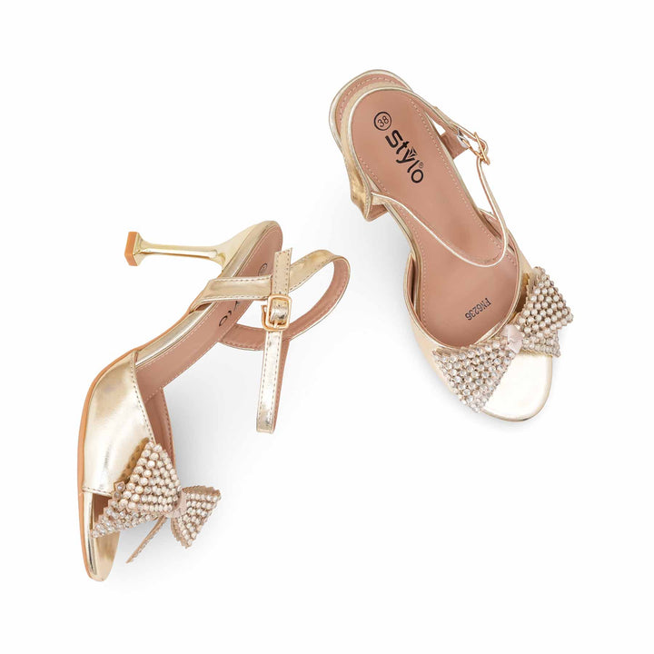 Golden Fancy Sandal For Women FN6236