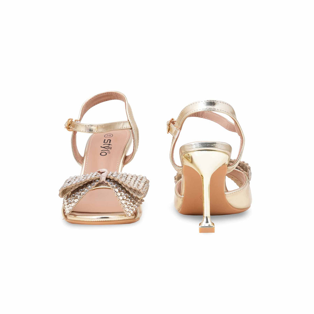 Golden Fancy Sandal For Women FN6236