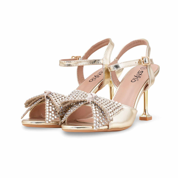 Golden Fancy Sandal For Women FN6236