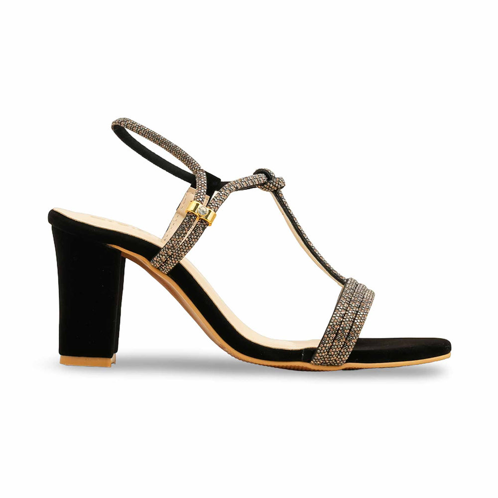 Black Fancy Sandal For Ladies FN6247