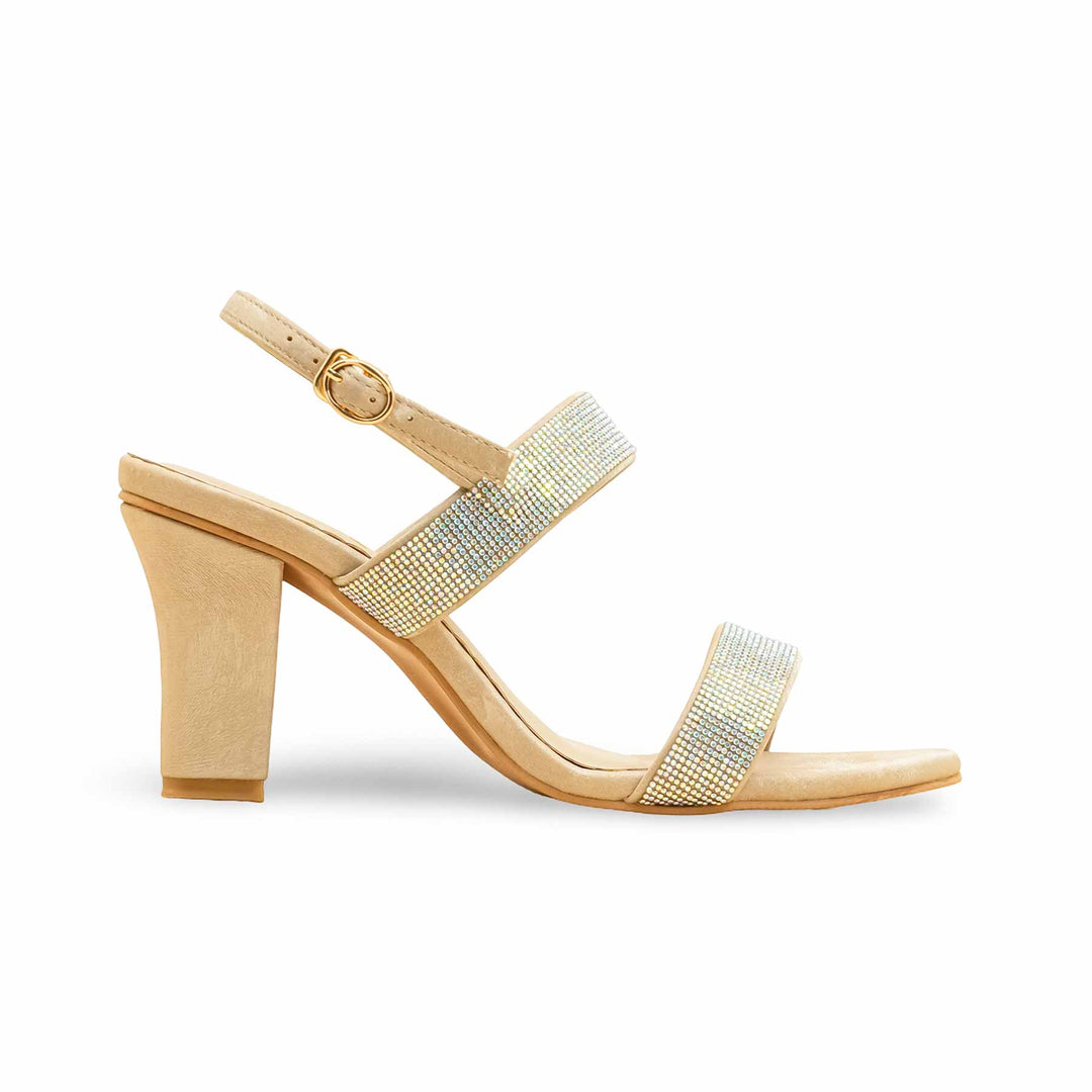 Golden Fancy Sandal For Ladies FN6248