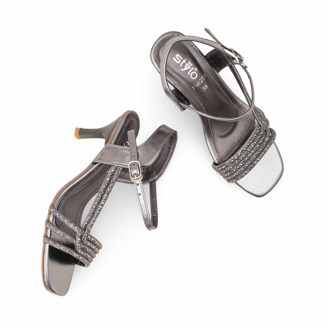 Grey Fancy Sandal For Ladies FN6251