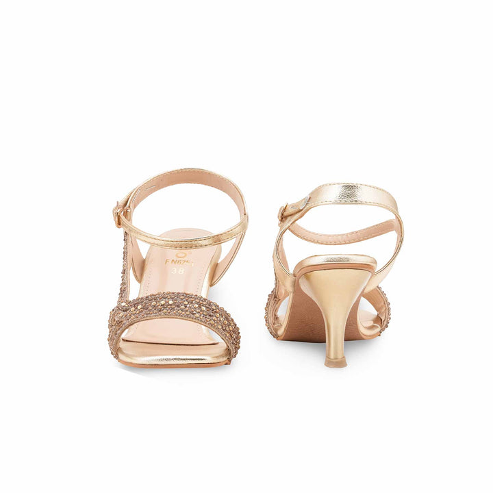 Golden Fancy Sandal For Women FN6251