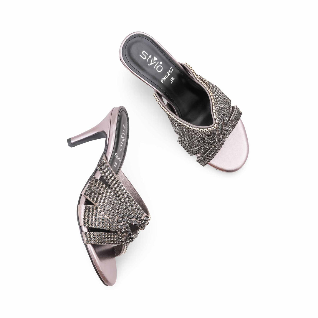Black Fancy Sandal For Women FN6252